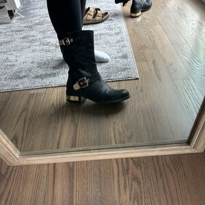 Vince Camuto Black Leather Boots
